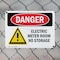 Signmission Electric Meter Room No Storage Danger Sign, Plastic, 10in W x 7in L, 2PK OS-2PACK-DS-P-710-L-1192 - alternate 5